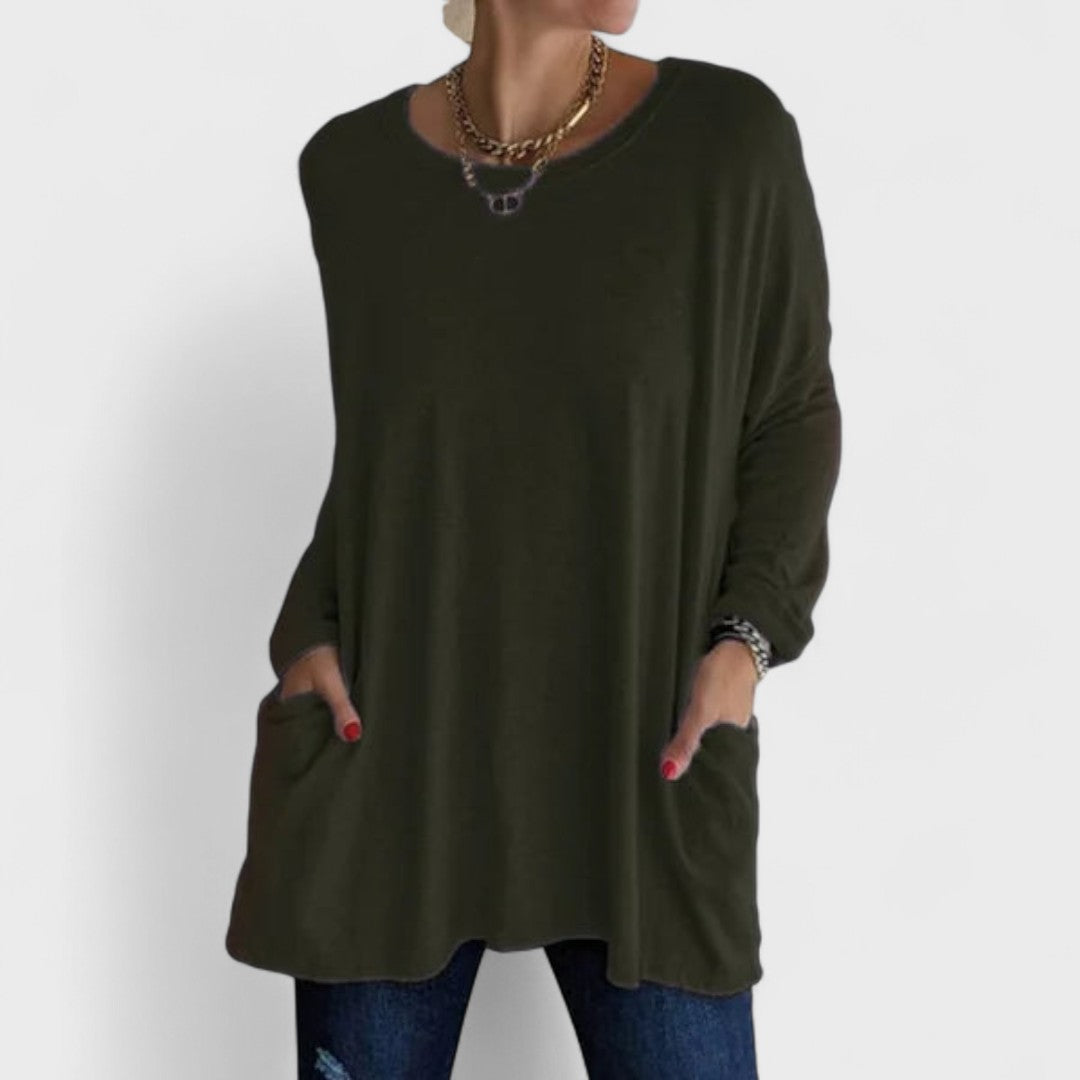 Rebecca – Relaxed Pocket Tunic Blouse