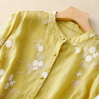 Laurienne – Embroidered Linen Blouse