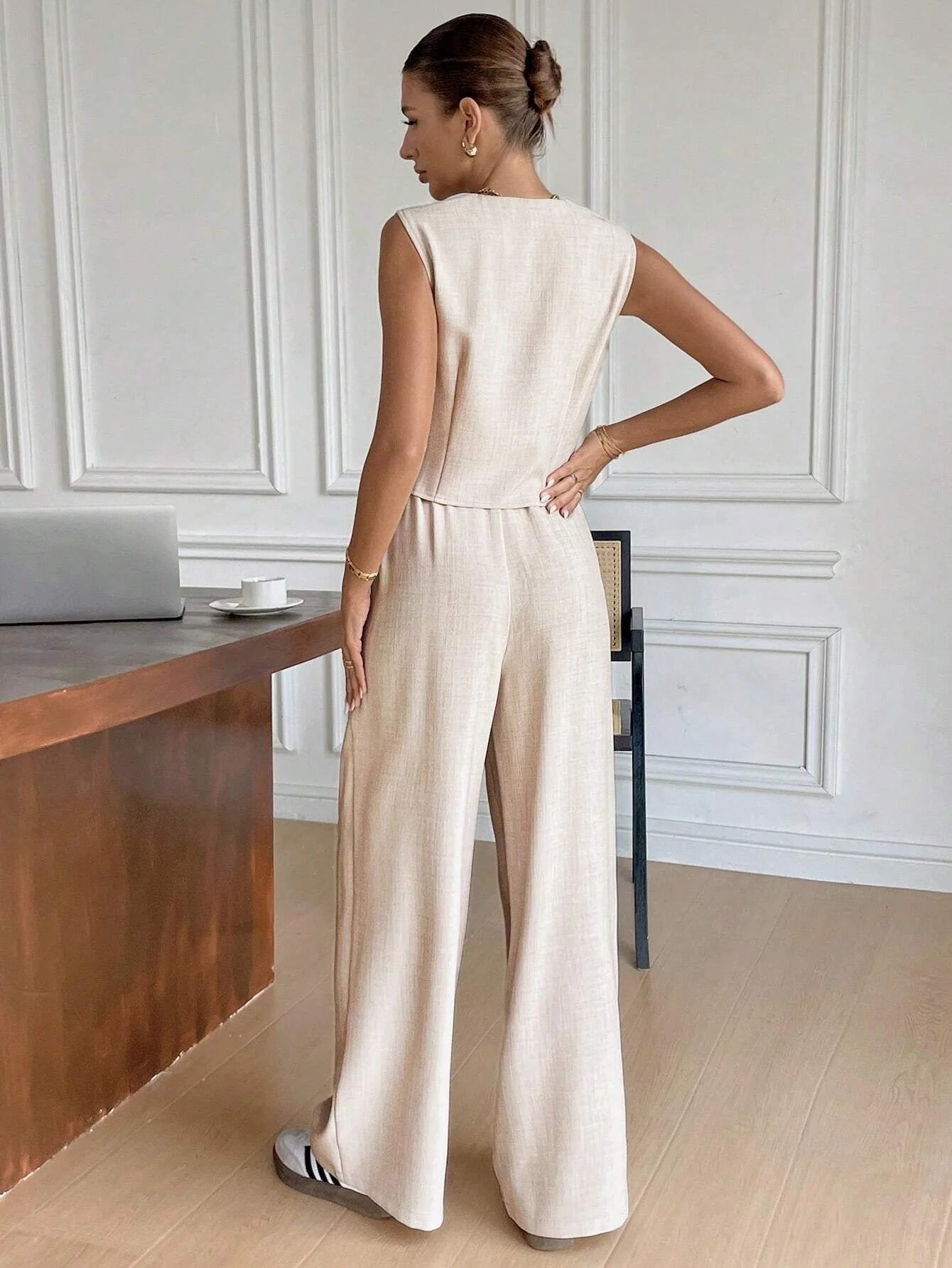 Arden – Tailored Vest & Wide-Leg Set