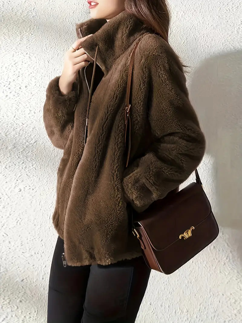 Maliza – Stylish Furry Fleece Jacket