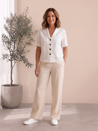 Aveline – Tailored Linen Button Blouse