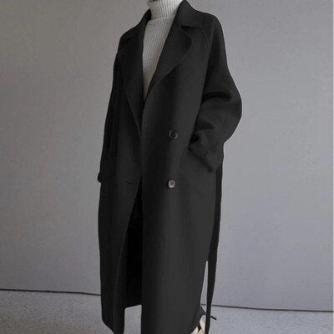 Elara – Pure Wool Tailored Coat