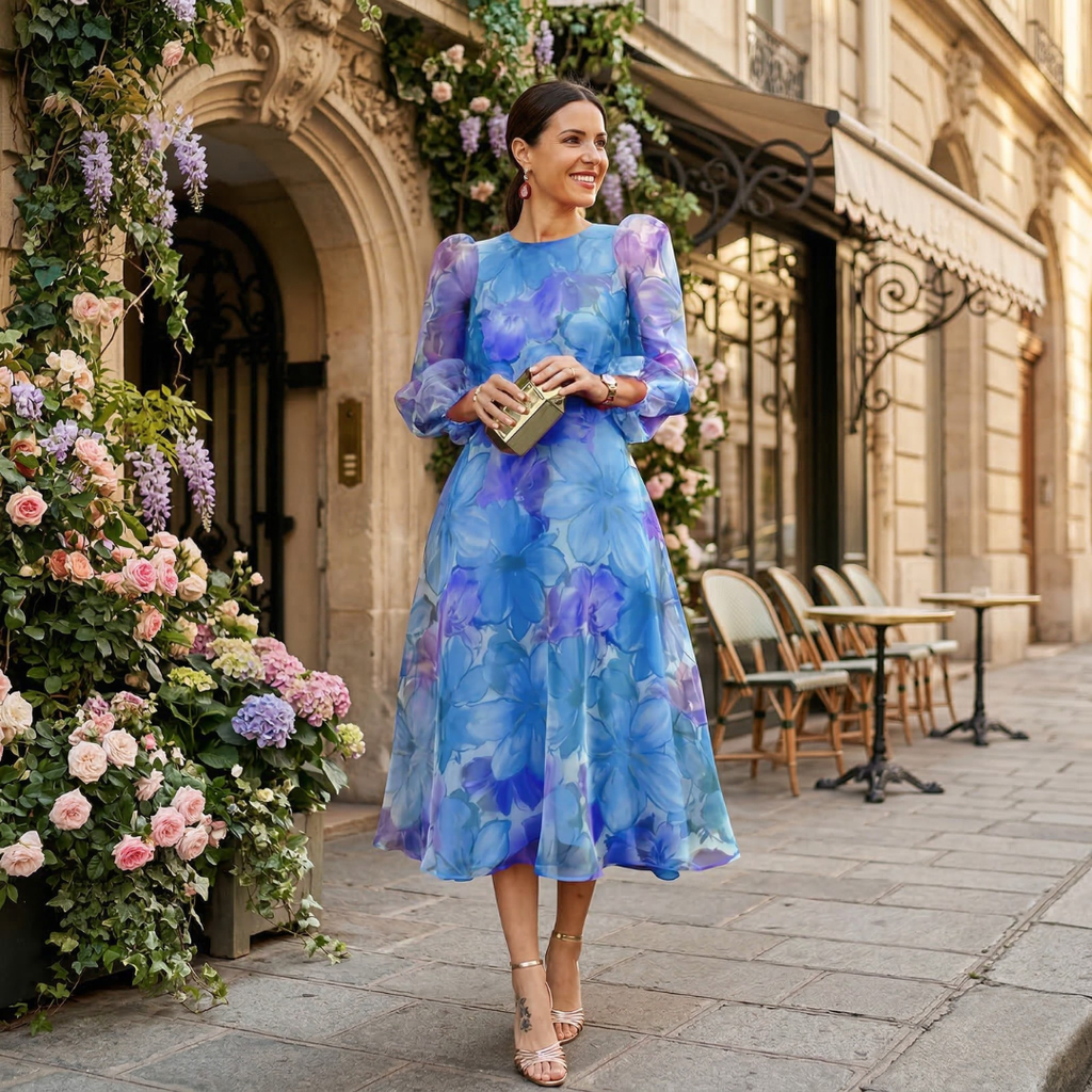 Seralyn – Floral Flow Midi Dress