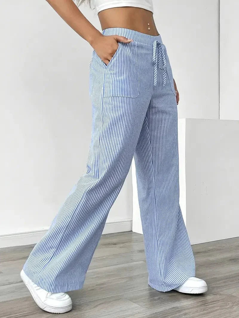 Liora – Striped Wide-Leg Pants