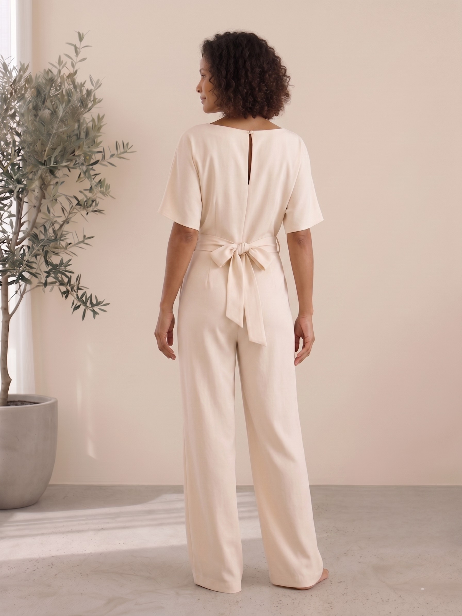 Roselle – Tie-Waist Wide-Leg Jumpsuit