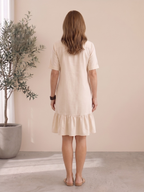 Isabella – Button-Front Cotton Midi Dress