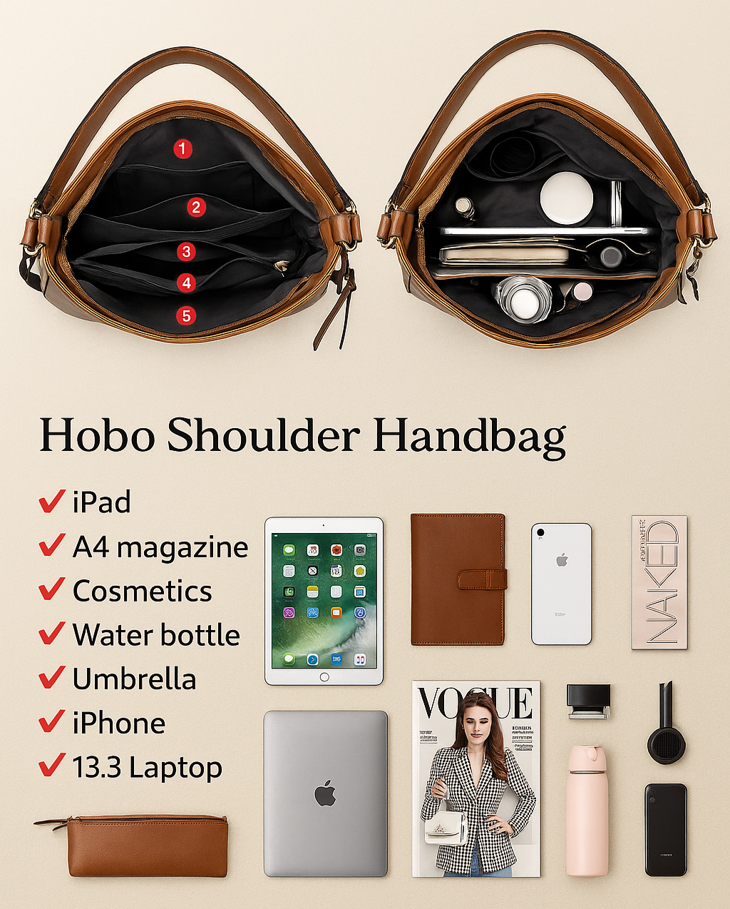 Zarelle – Secure Hobo Bag