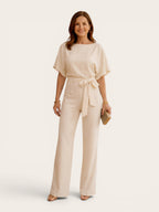 Roselle – Tie-Waist Wide-Leg Jumpsuit