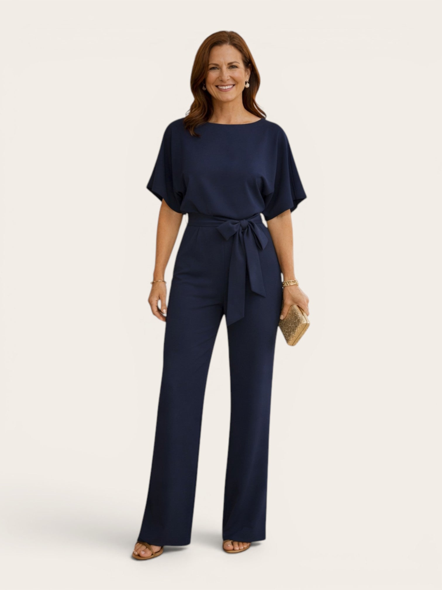 Roselle – Tie-Waist Wide-Leg Jumpsuit