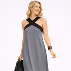 Delphine – Crossed Halter Maxi Dress