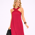 Delphine – Crossed Halter Maxi Dress