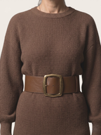 Cléa – Short Knitted Dress with Matching Belt