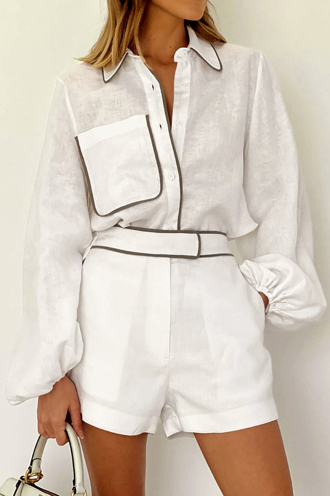 Lucienne – Refined Contrast Two-Piece Set