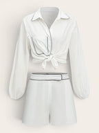 Lucienne – Refined Contrast Two-Piece Set