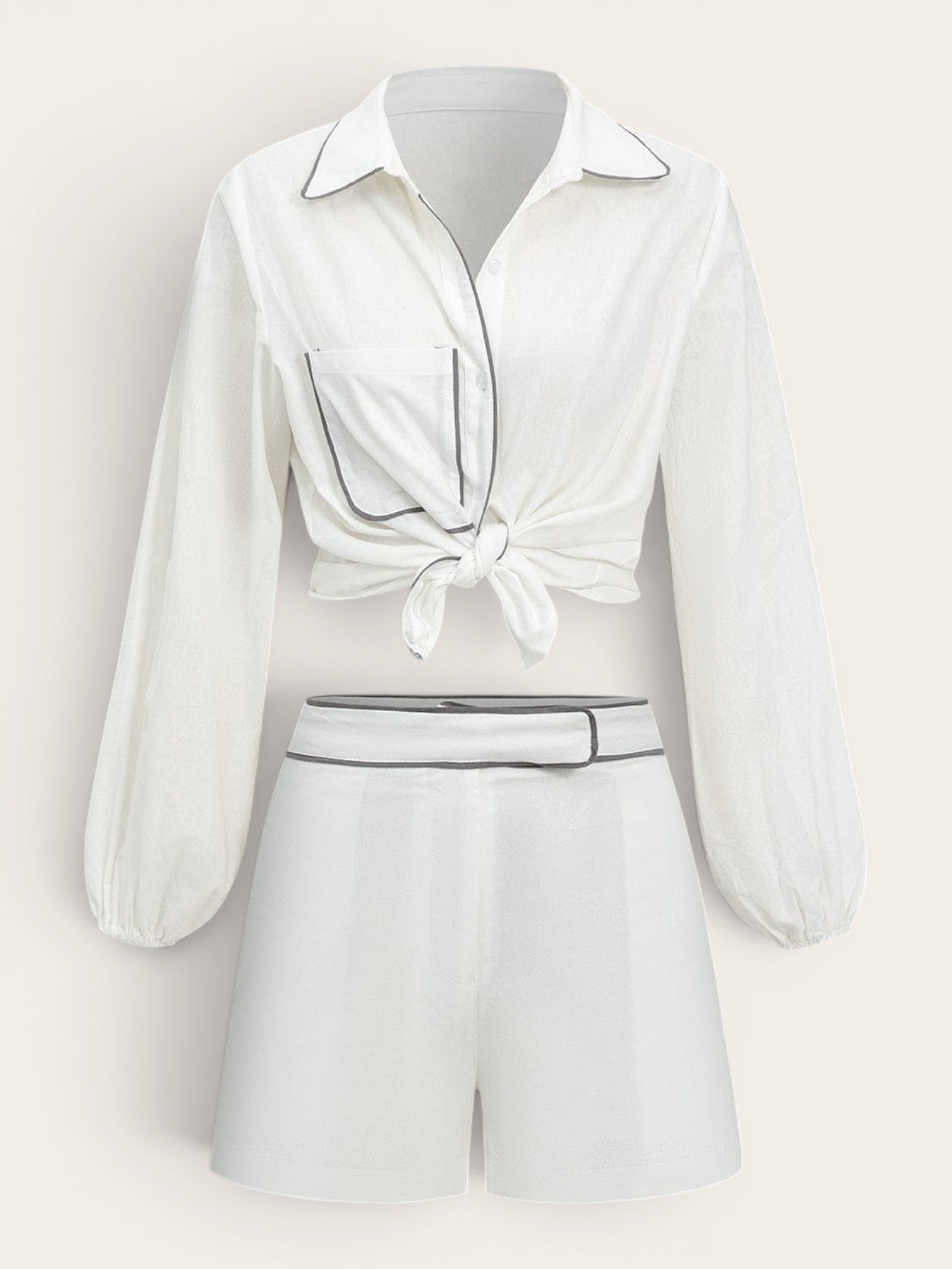 Lucienne – Refined Contrast Two-Piece Set