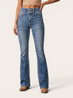 Elara – Sculpted High-Rise Flare Jeans