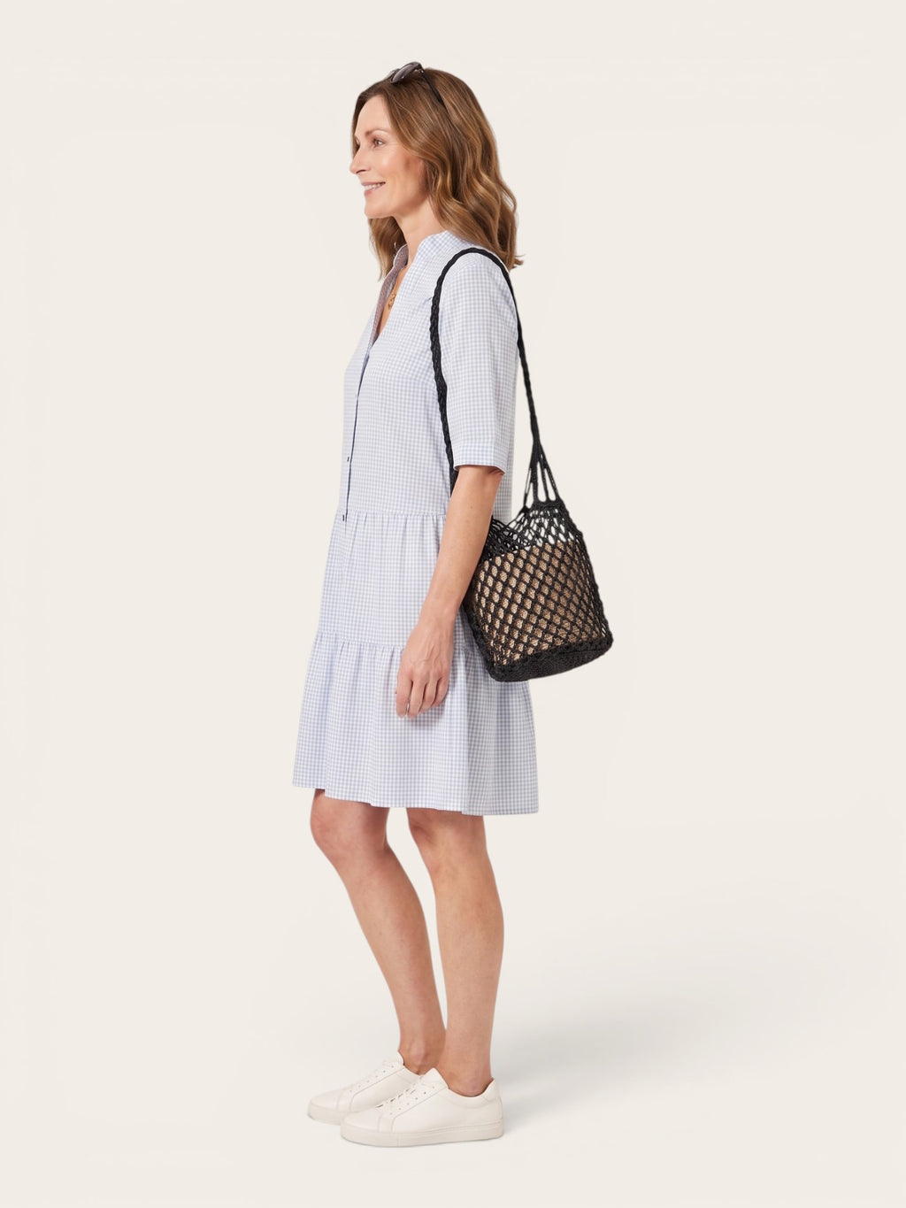 Cassandra – Button-Front Tiered Summer Dress