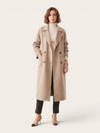 Elara – Pure Wool Tailored Coat