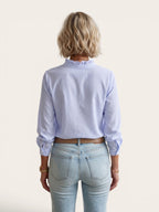 Isabella – Striped Ruffle Blouse