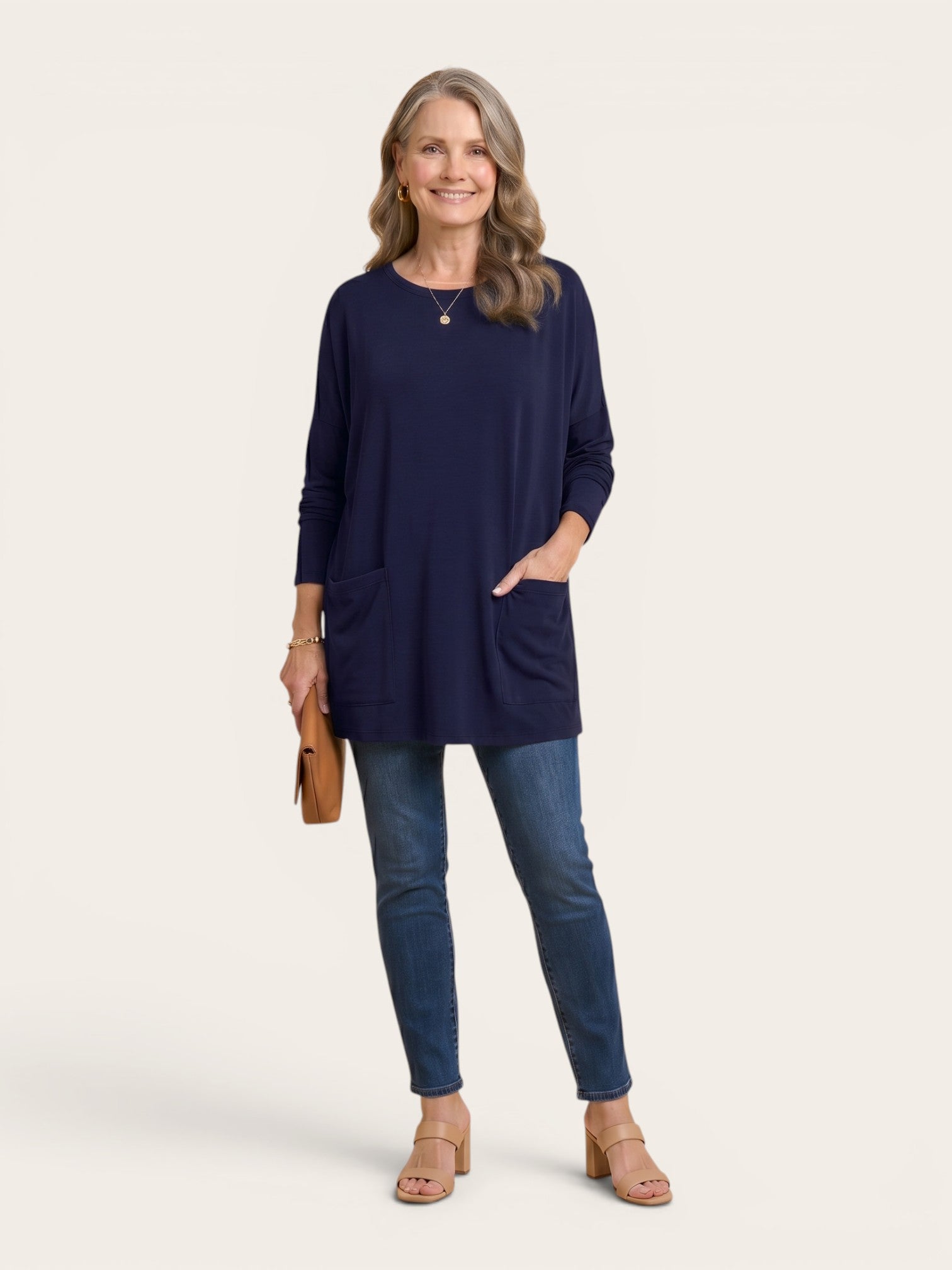 Rebecca – Relaxed Pocket Tunic Blouse