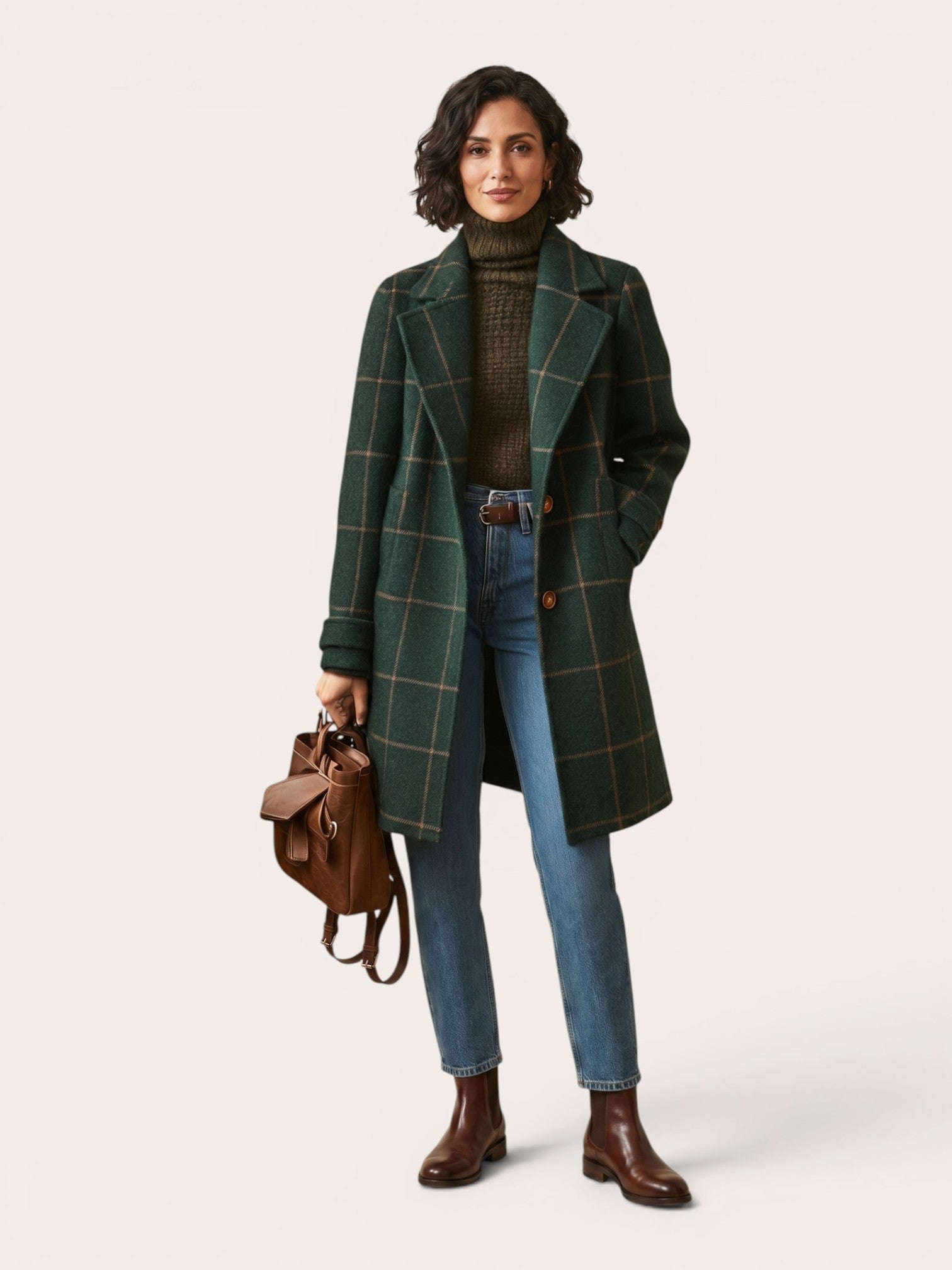 Catherine - Heritage Plaid Tweed Coat