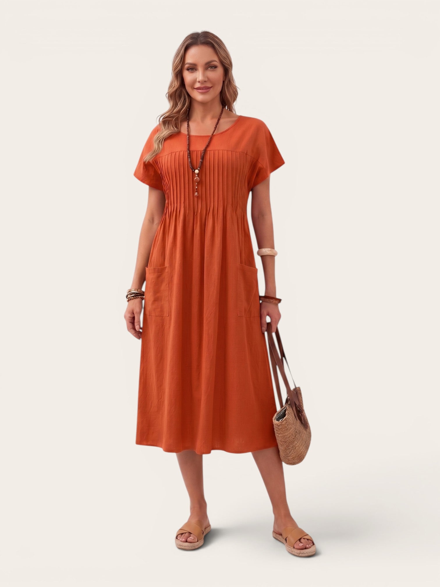 Serena – Airy Cotton Midi Dress