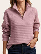 Chrystah – Soft Half-Zip Cozy Knit