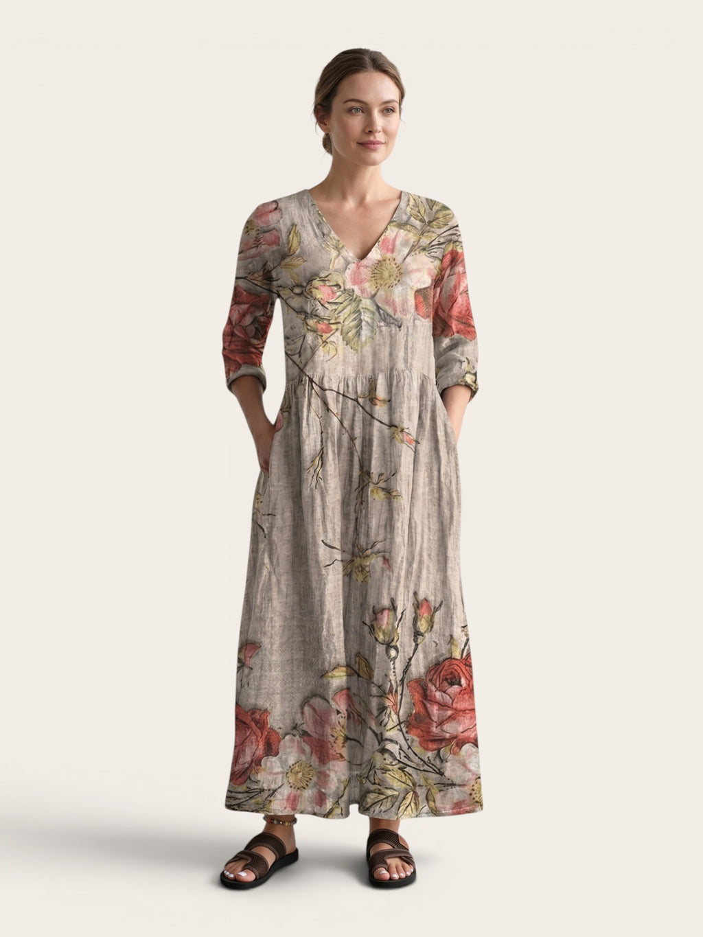 Valencia – Floral Flow Maxi Dress