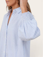 Maude – Breezy Off-Shoulder Stripe Blouse
