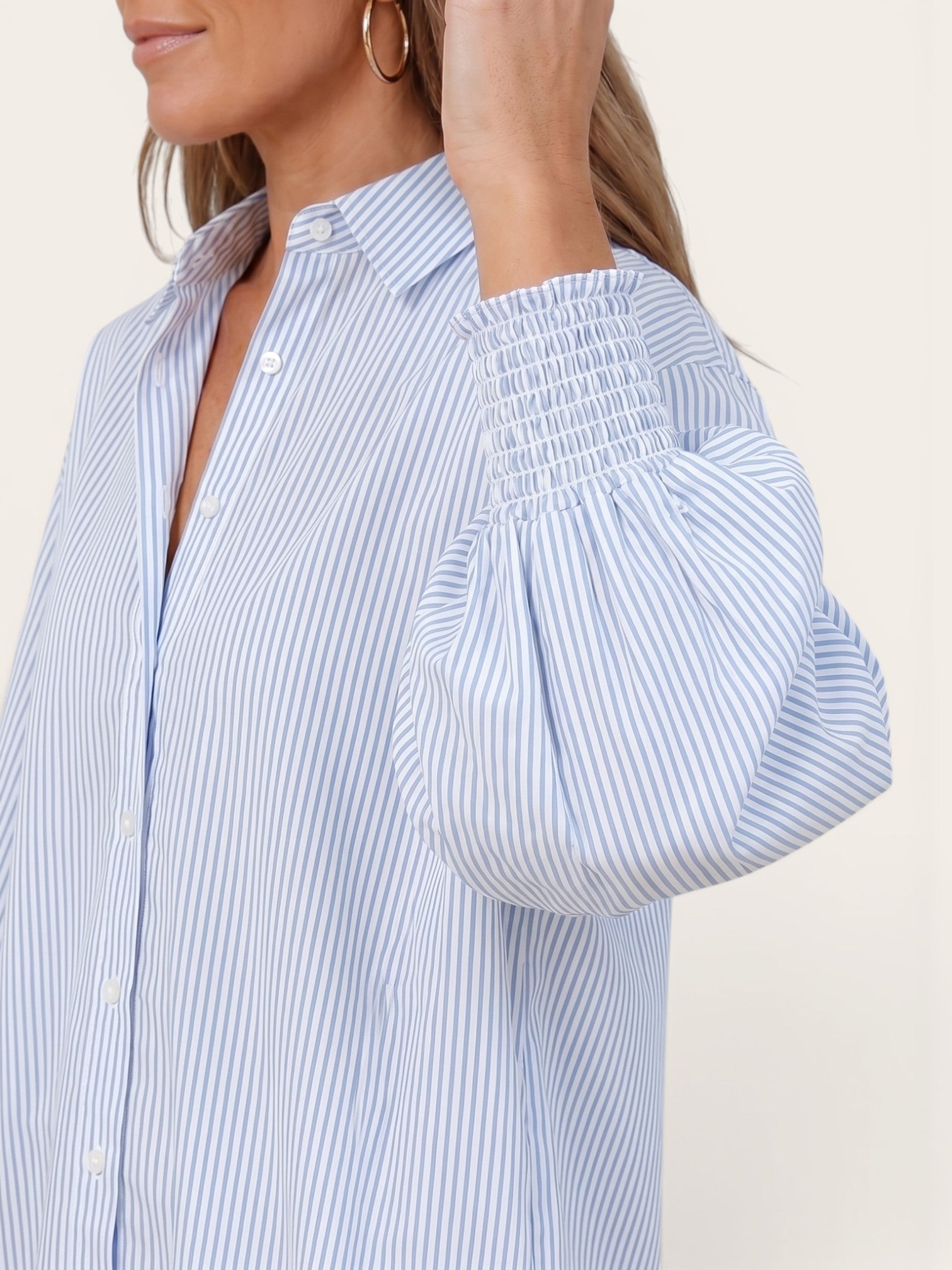 Maude – Breezy Off-Shoulder Stripe Blouse