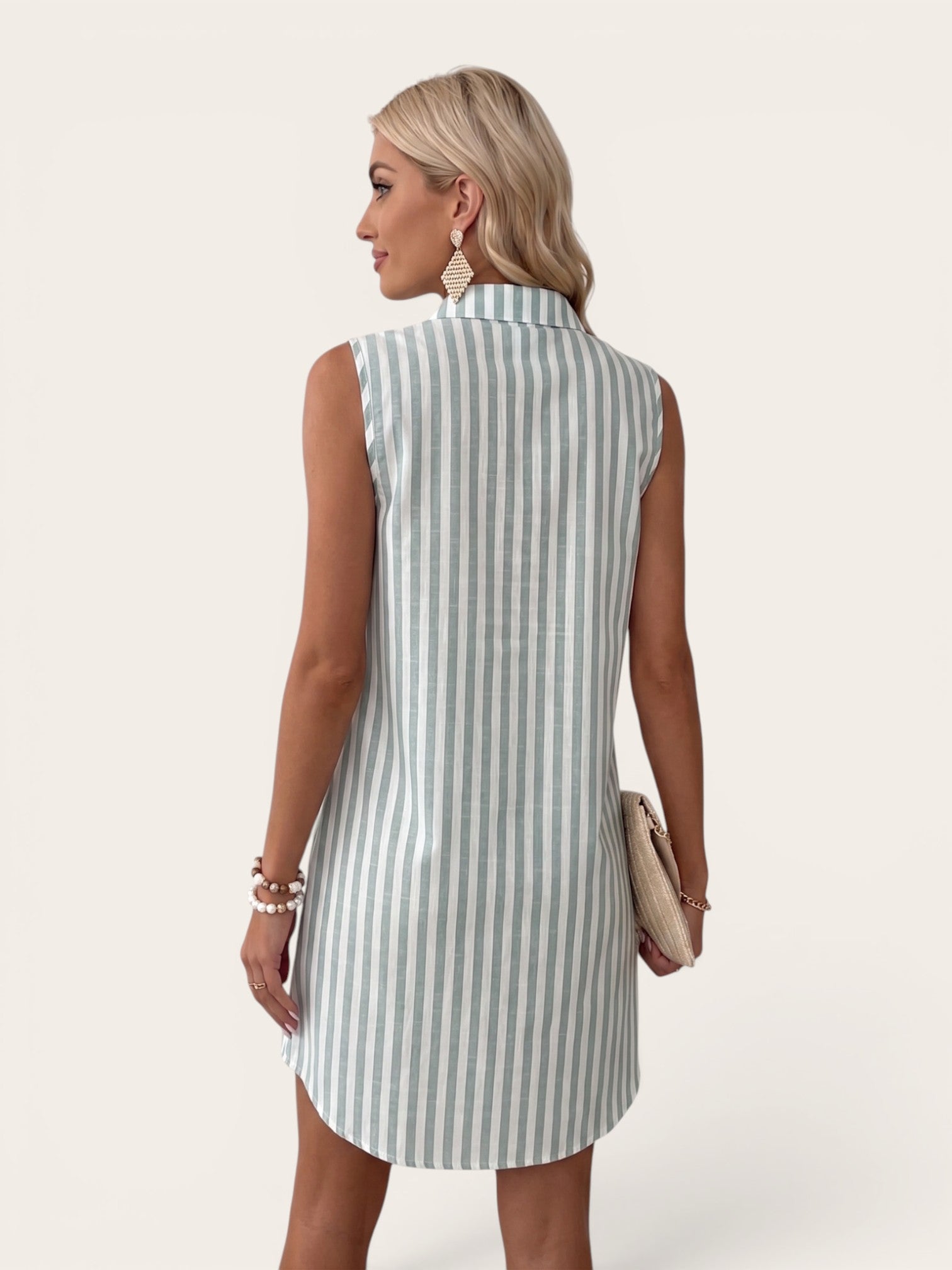Laurienne – Striped Shirt Dress