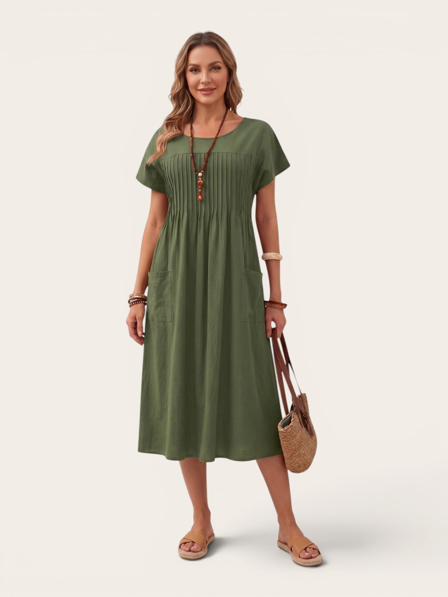 Serena – Airy Cotton Midi Dress