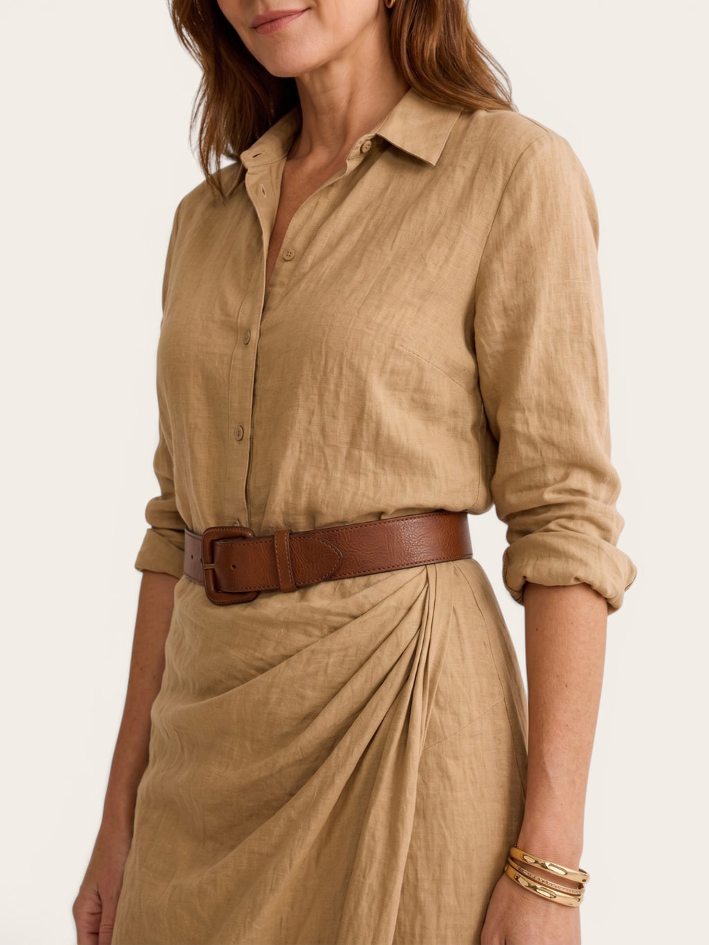 Valentina – Belted Lapel Maxi Dress