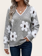 Trie – Soft Knit V Neck Sweater