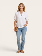 Lina – Effortless V-Neck Blouse