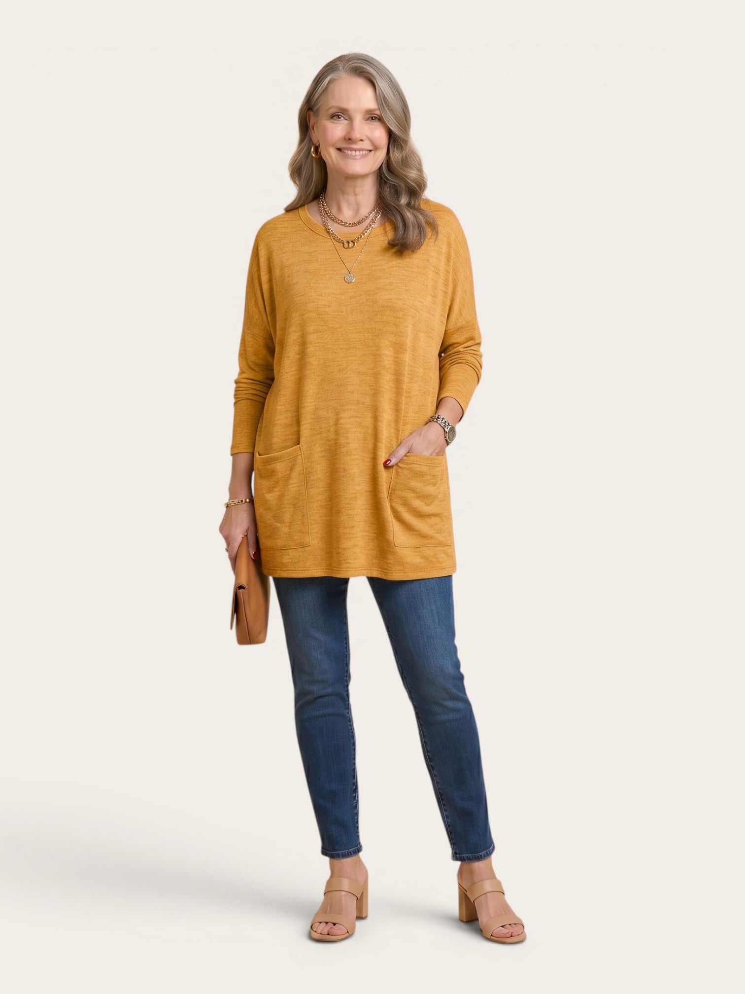 Rebecca – Relaxed Pocket Tunic Blouse