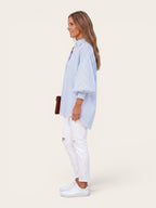 Maude – Breezy Off-Shoulder Stripe Blouse
