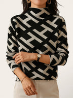 Elara – Geometric Elegance Sweater