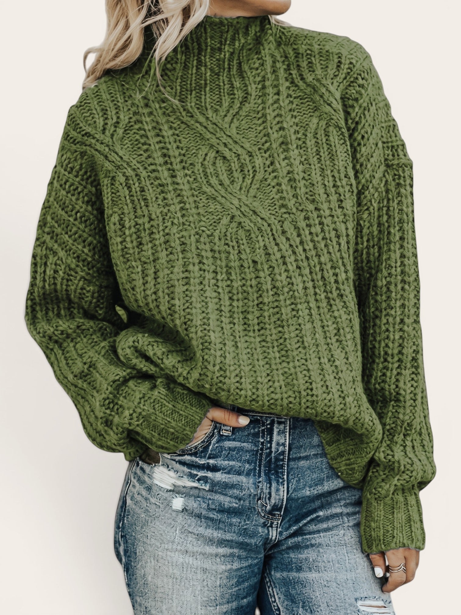 Aerynna – Textured Statement Knit Sweater