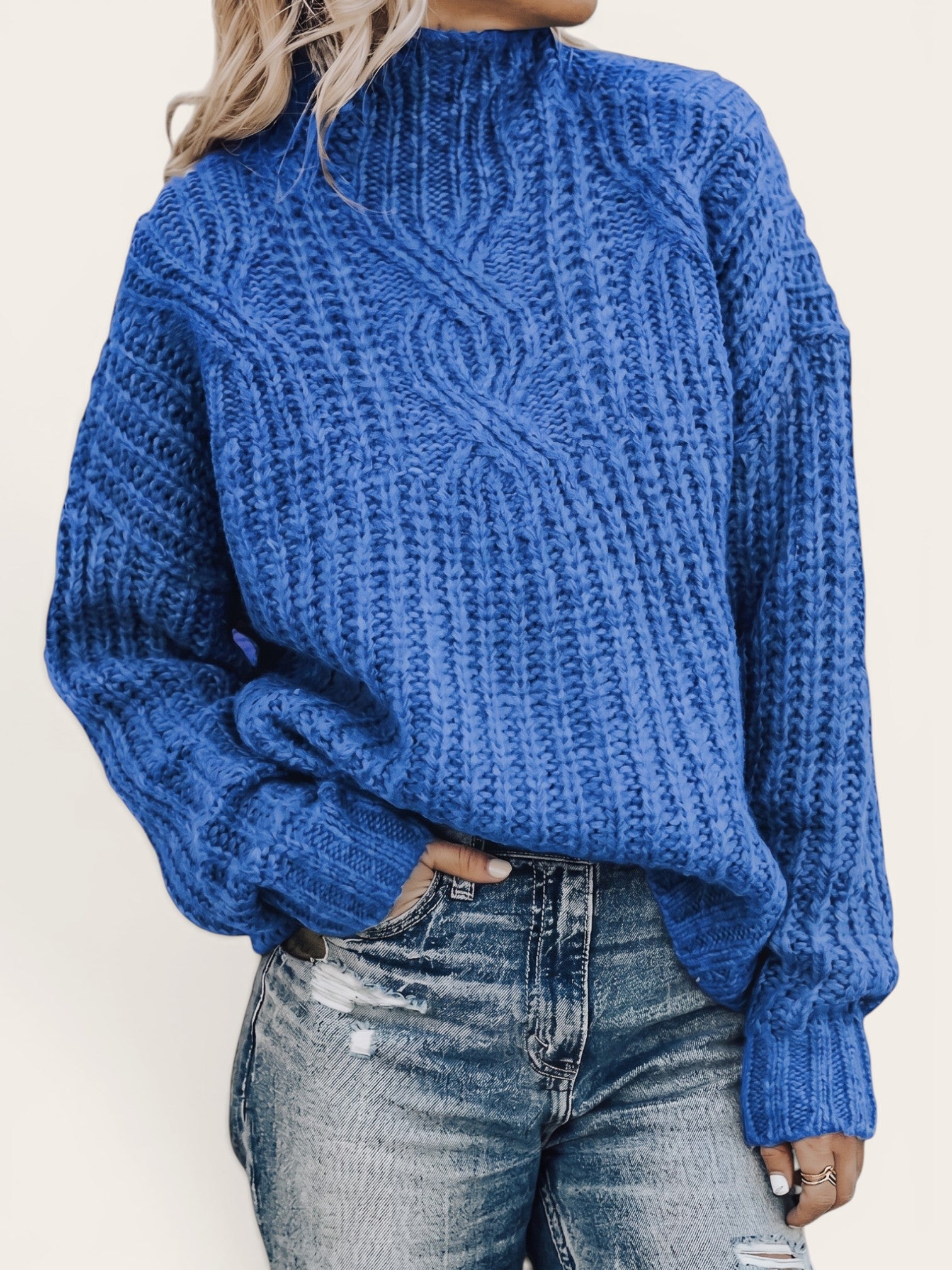 Aerynna – Textured Statement Knit Sweater