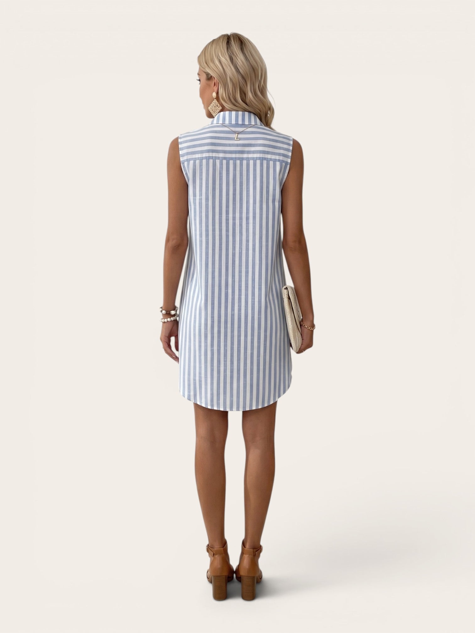 Laurienne – Striped Shirt Dress