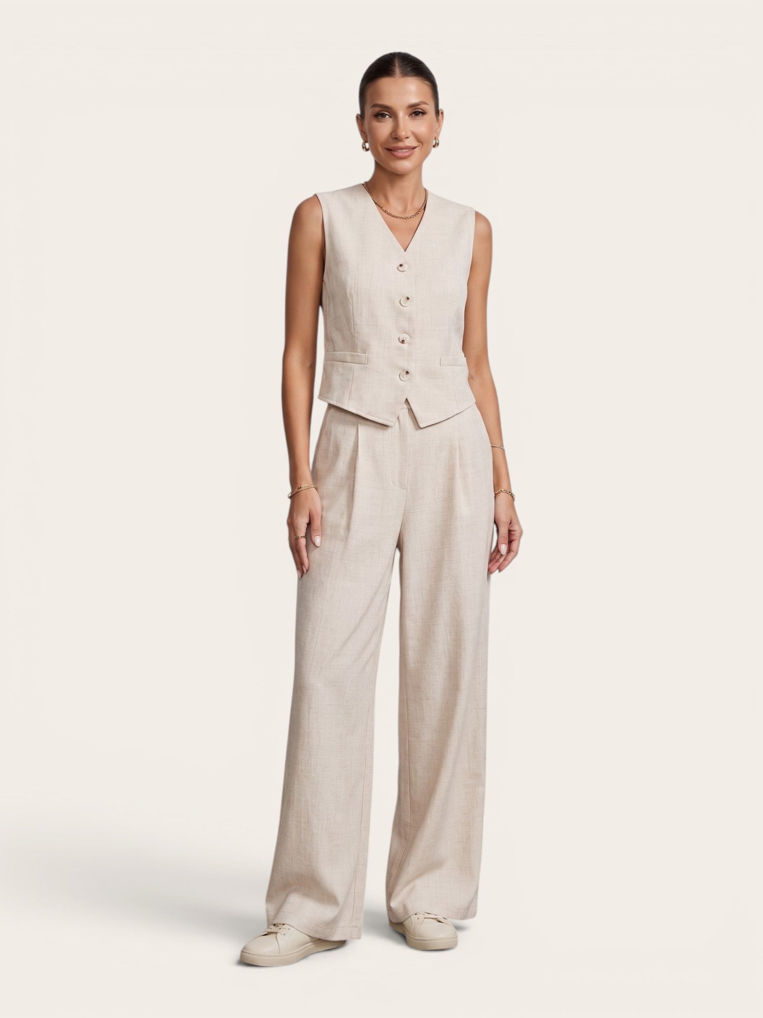 Arden – Tailored Vest & Wide-Leg Set