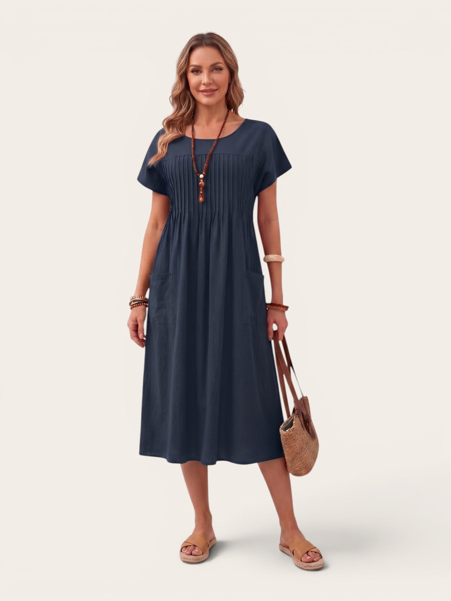 Serena – Airy Cotton Midi Dress