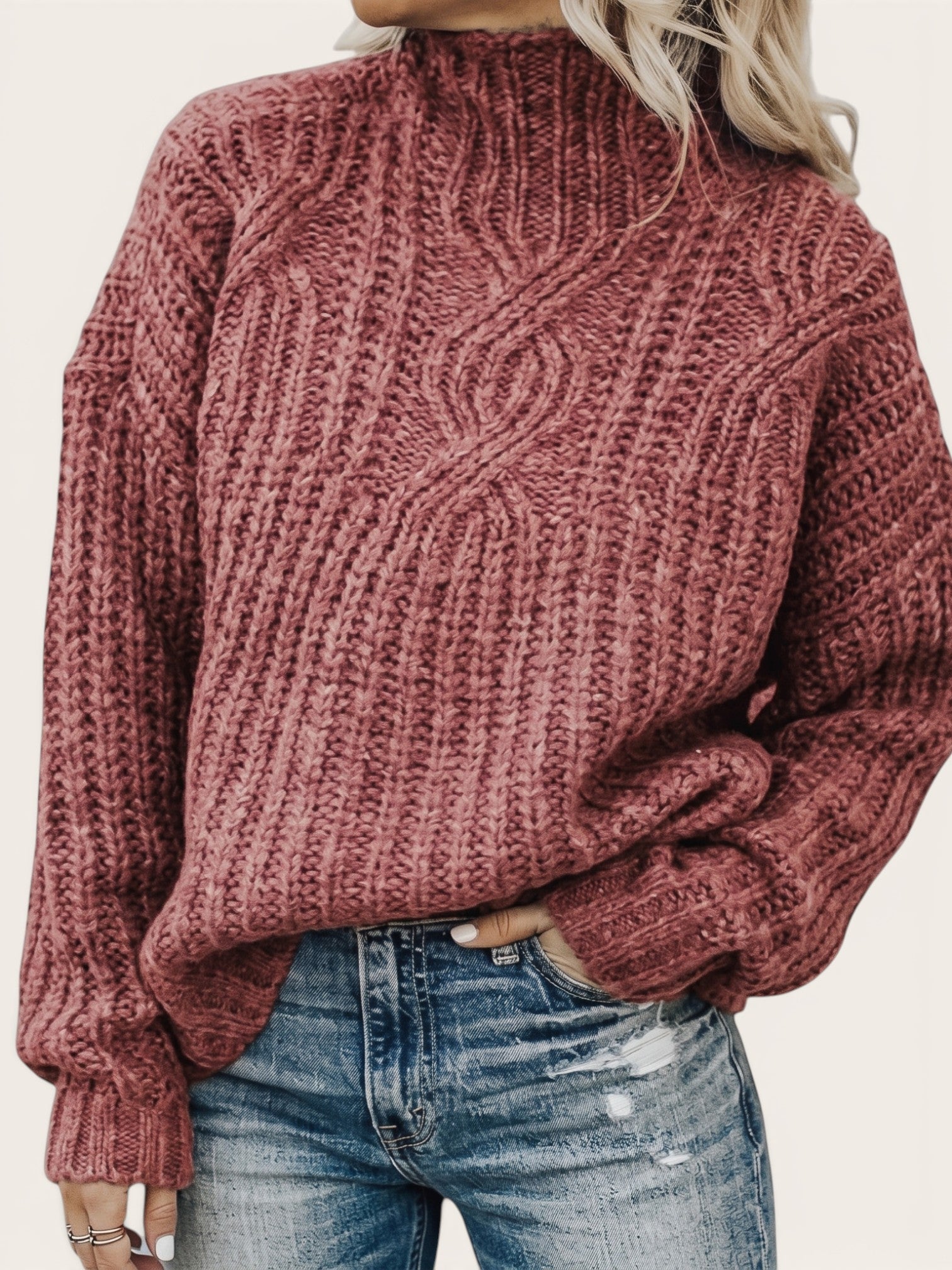 Aerynna – Textured Statement Knit Sweater