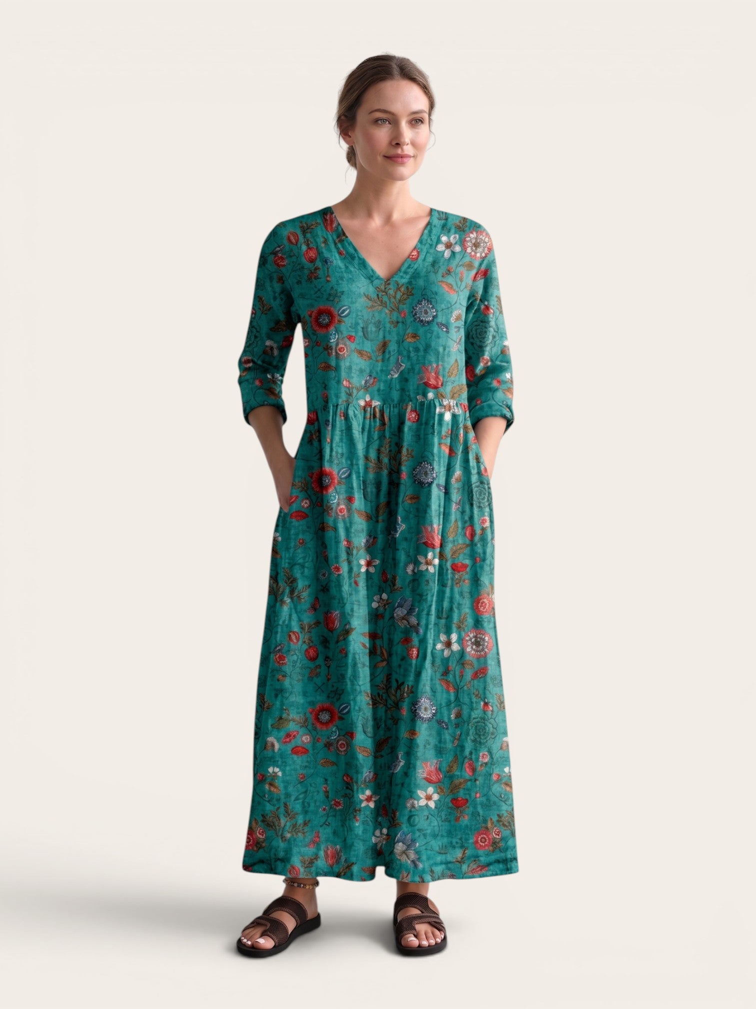 Valencia – Floral Flow Maxi Dress