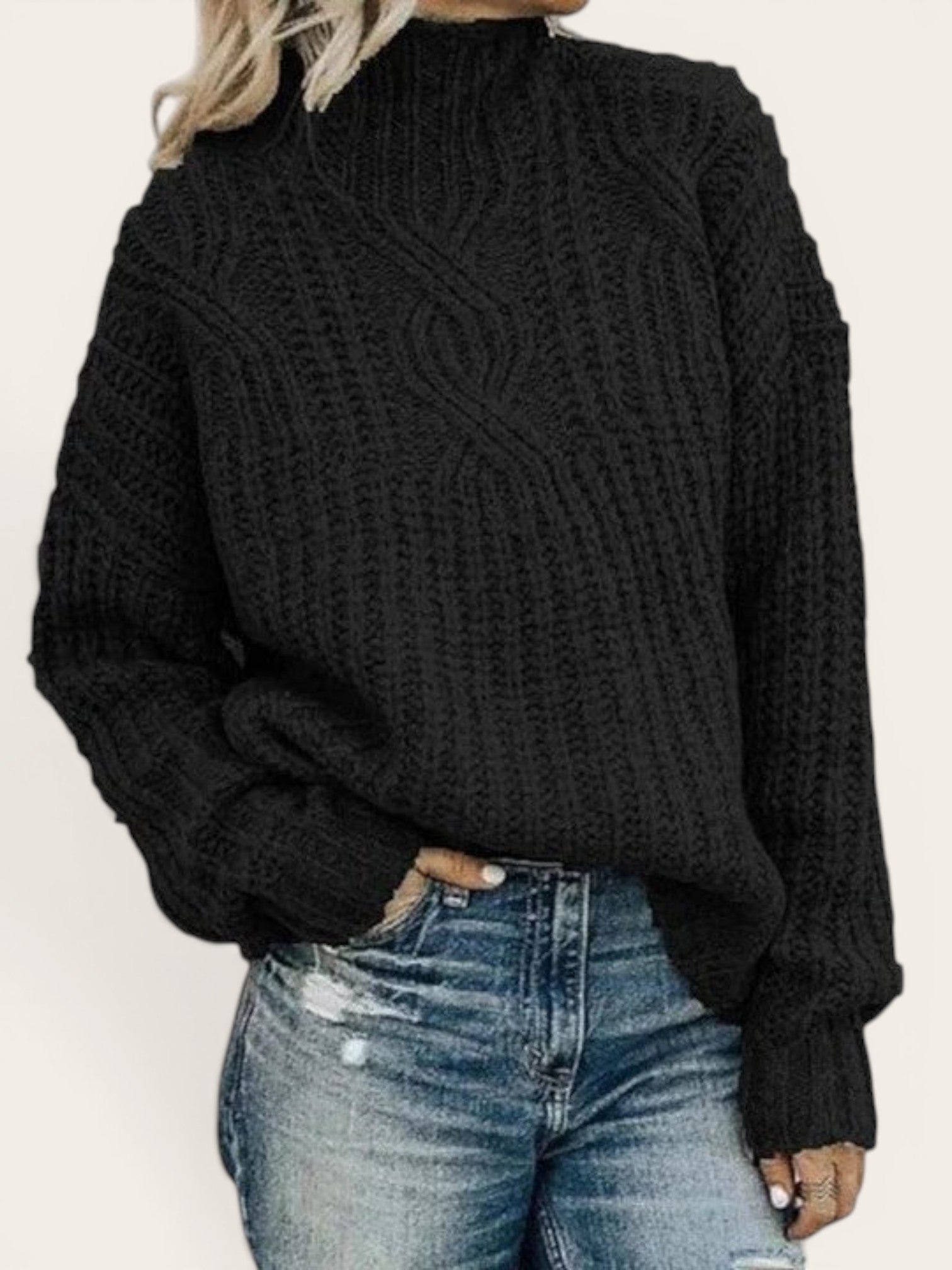 Aerynna – Textured Statement Knit Sweater