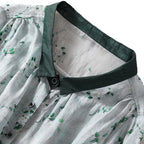 Elowen – Floral Linen Blend Blouse