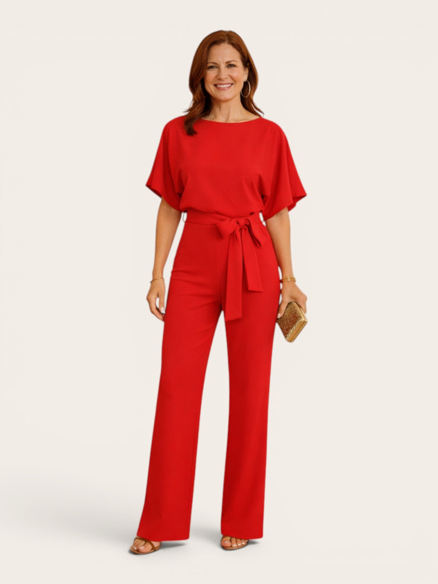 Roselle – Tie-Waist Wide-Leg Jumpsuit