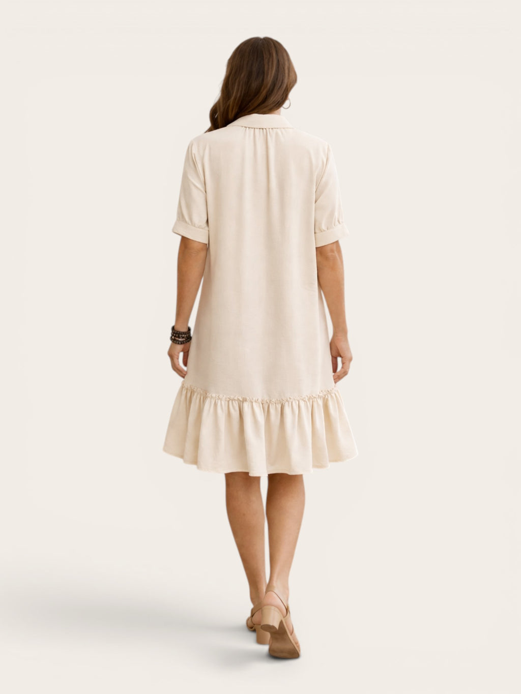 Isabella – Button-Front Cotton Midi Dress