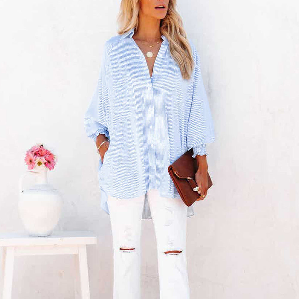 Maude – Breezy Off-Shoulder Stripe Blouse